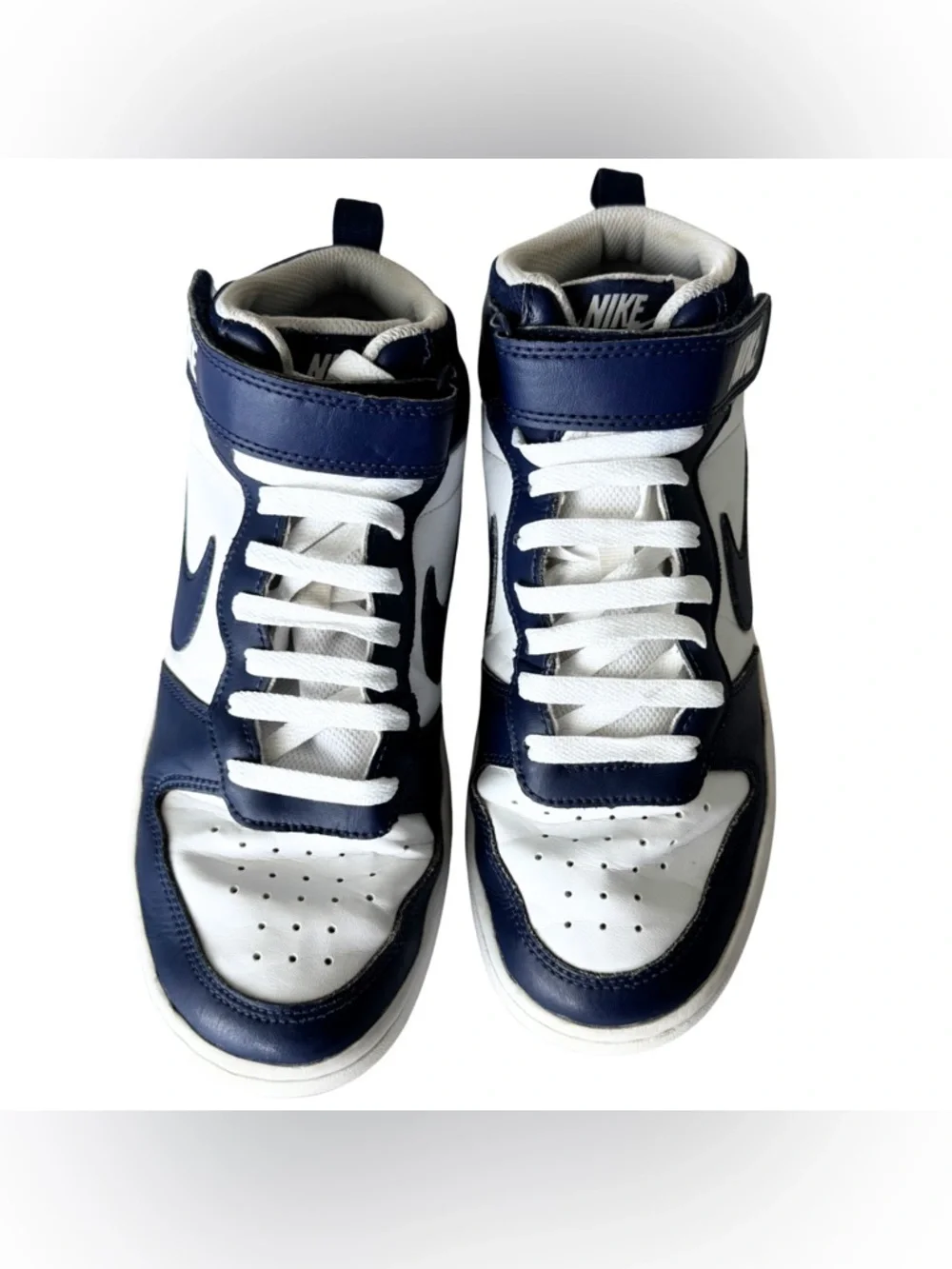 Youth 6.5 Nike High Top Blue White Sneakers – Excellent‎ Gently Worn